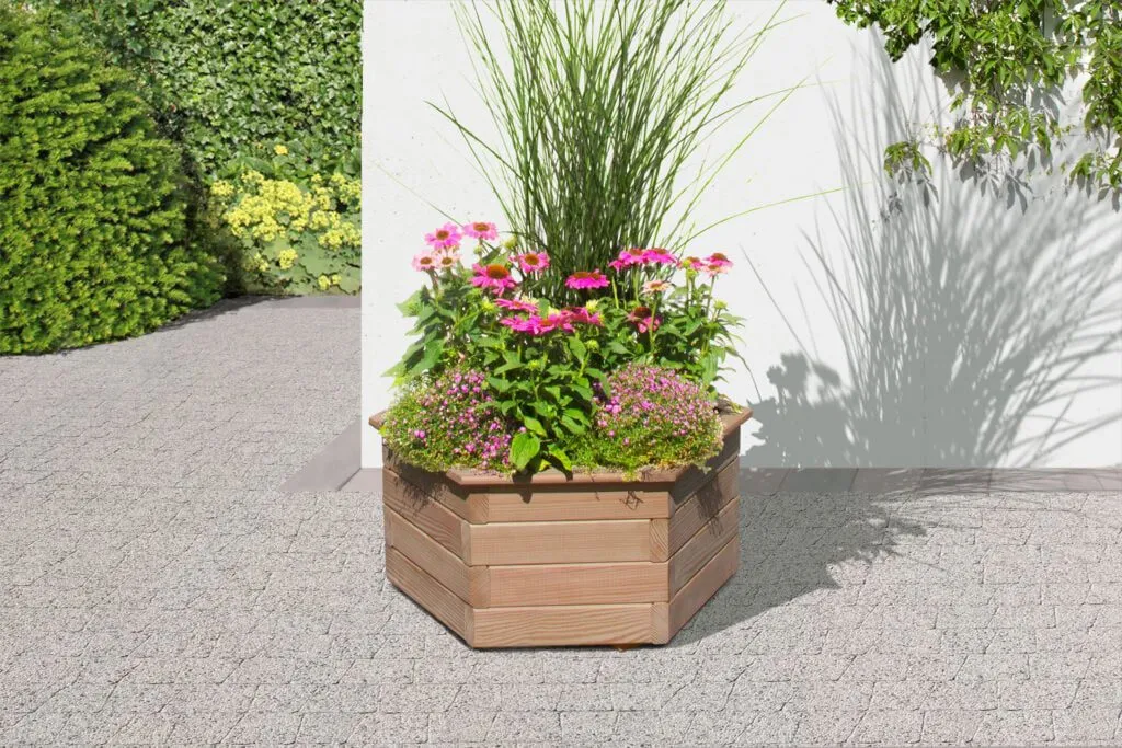 6-Eck Pflanzkasten Lärche