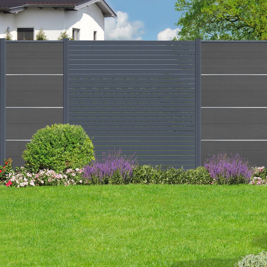 Sichtschutzzaun Aluminium Rhombus Anthrazit