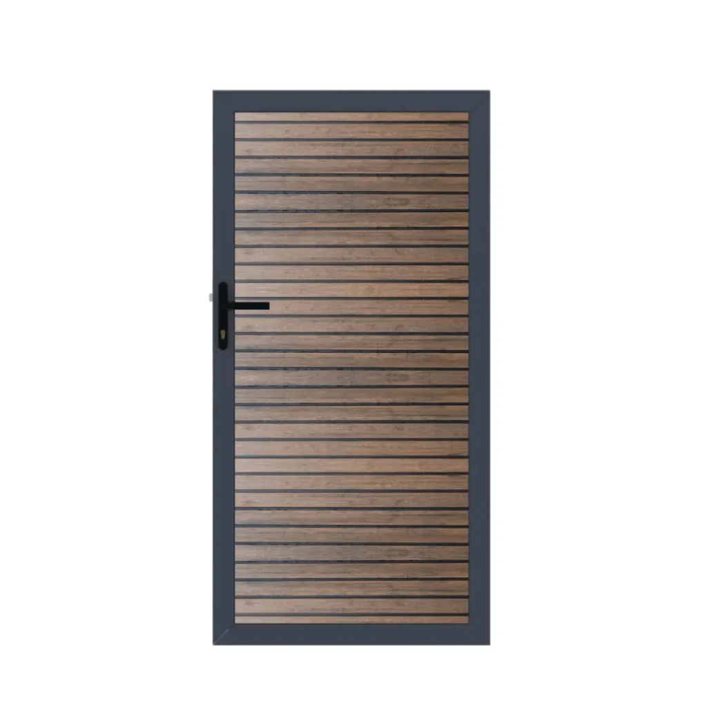 MEGA FLEX WPC COEX Nussbraun - Tor Anthrazit 100x180 cm - 2.webp