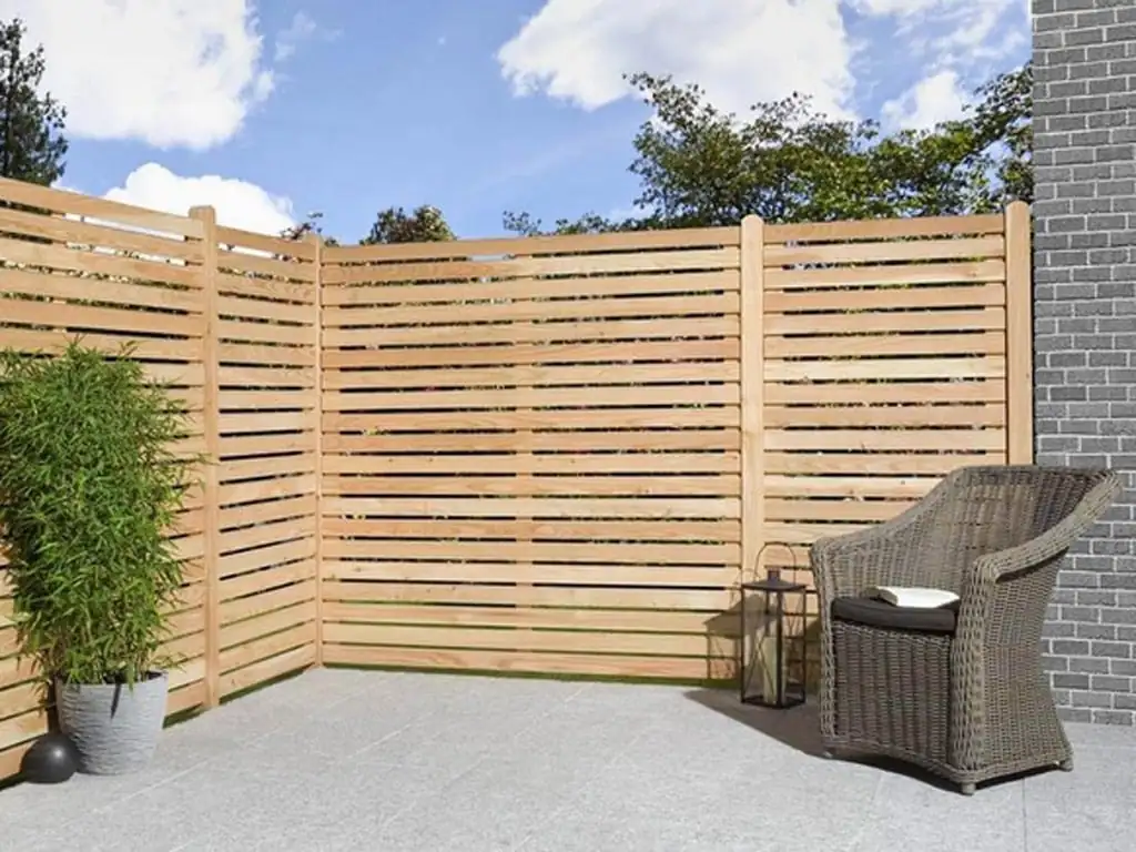 Sichtschutzzaun Rhombus Lärche