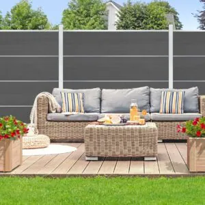 EASY-FENCE Sichtschutz Anthrazit Ambiente